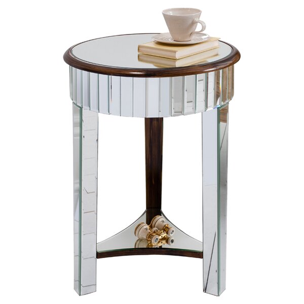 Small mirrored hot sale lamp table